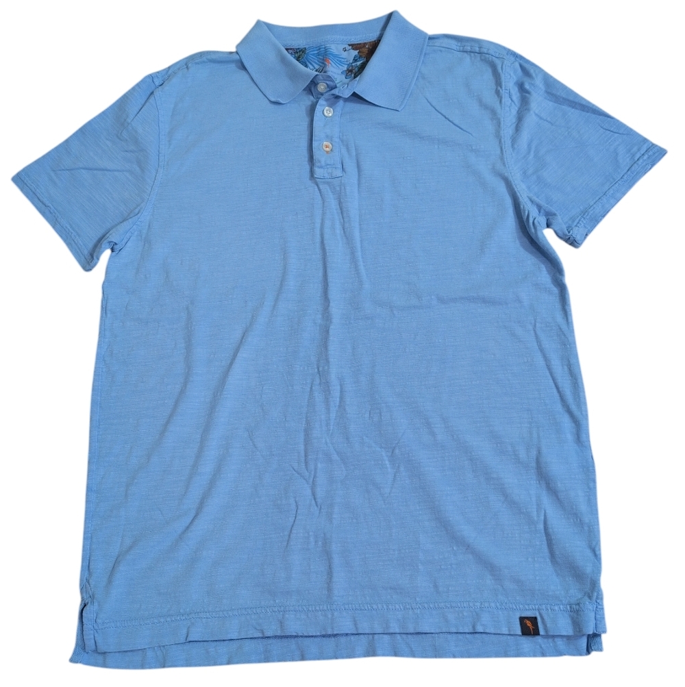 Margaritaville Island Reserve Polo Shirt, Blue, Men's Medium, Short Sleeves